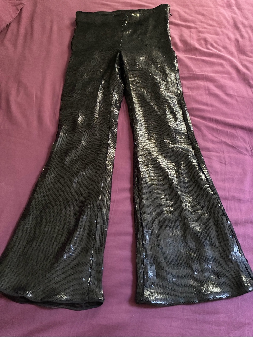 Black sequin pants by Kahlana Barfield Brown size 10 NWT